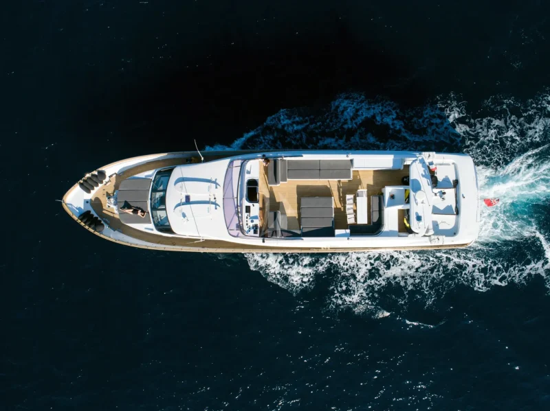 Flybridge from above whilst cruising