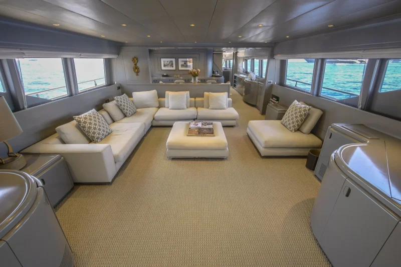 Main saloon seating and entertainment area