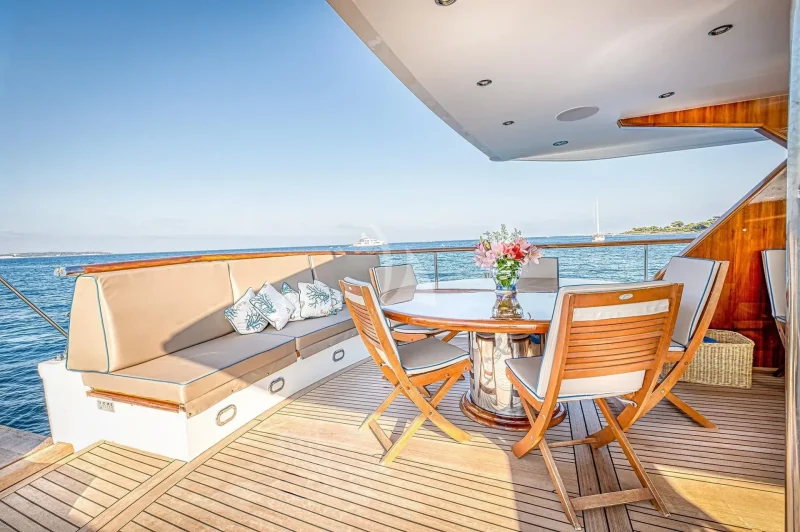 Chantella's beautiful Aft Deck