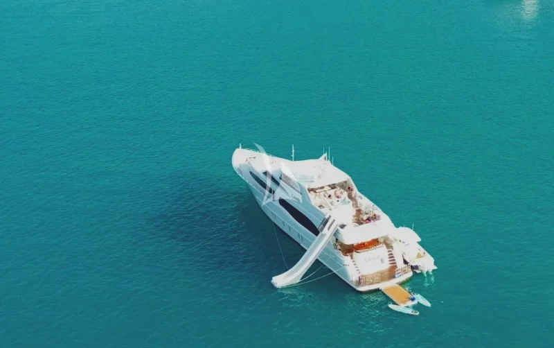 At anchor with toys