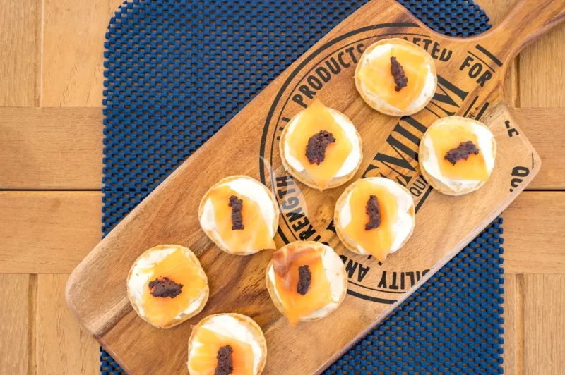 Canapés to enjoy onboard