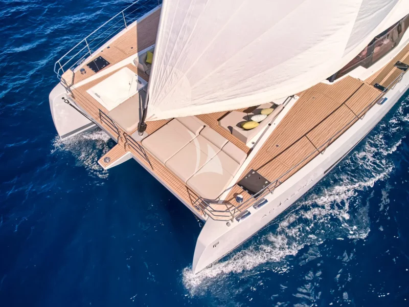 Aerial view fore deck 