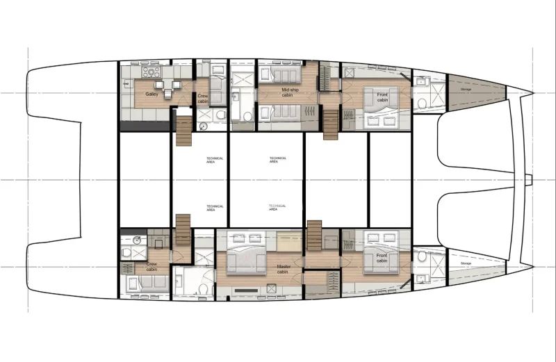 Layout lower deck