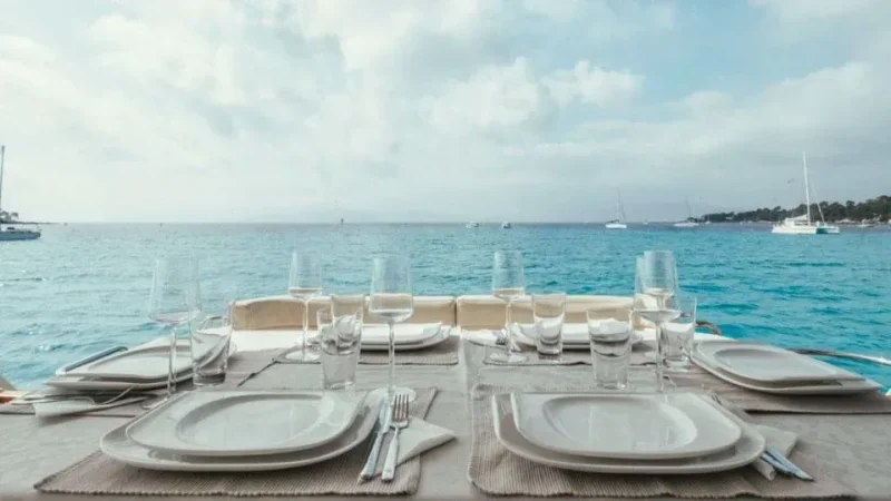 Enjoy the stunning views as you sip a refreshing beverage
