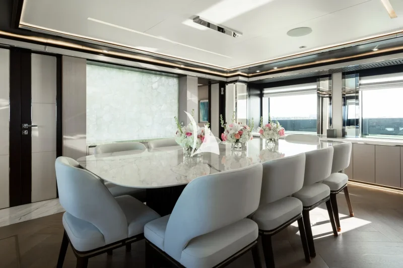 M/Y Provocateur Main Deck Dining