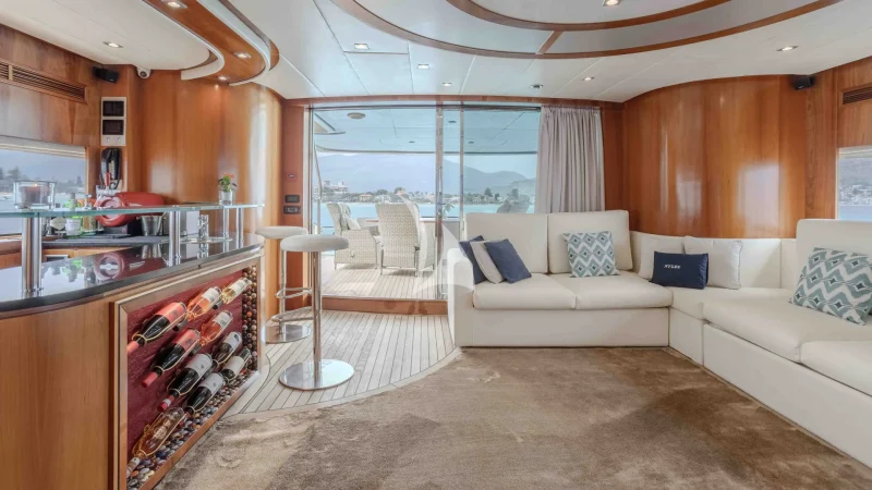 Main Salon Looking Aft 
