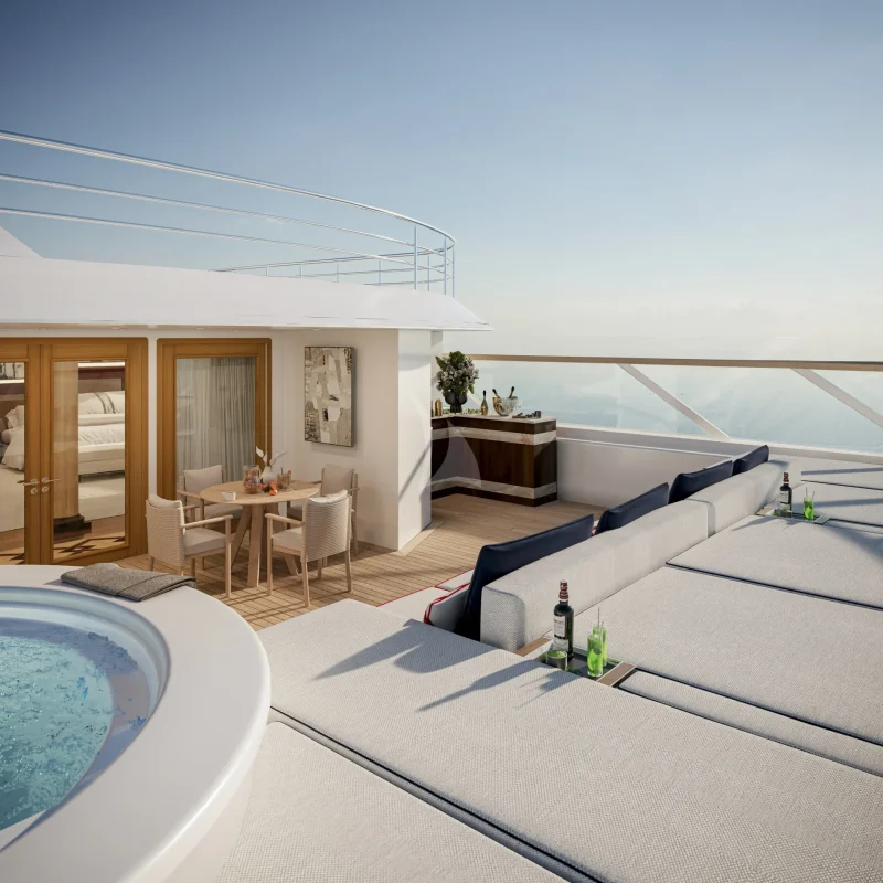 Upper/Owner's cabin exclusive deck 