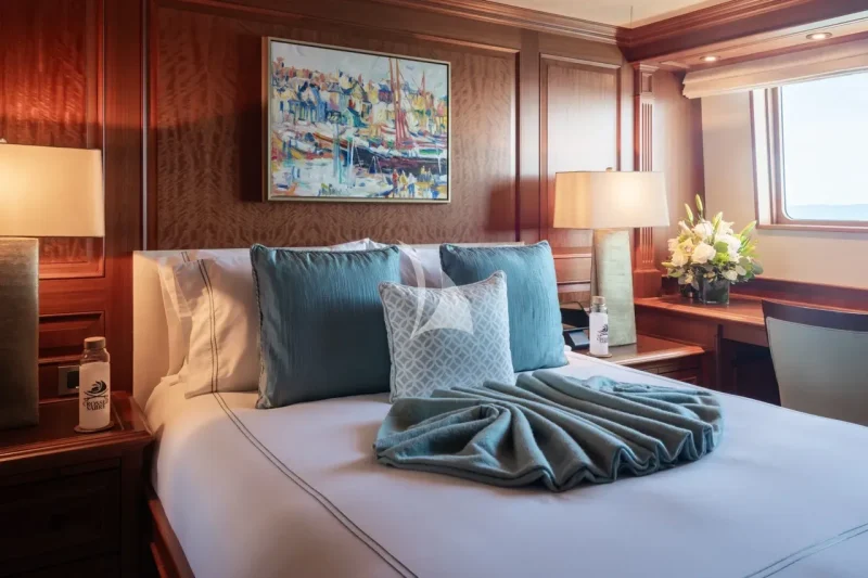 VIP Queen Guest Stateroom on Bridge Deck