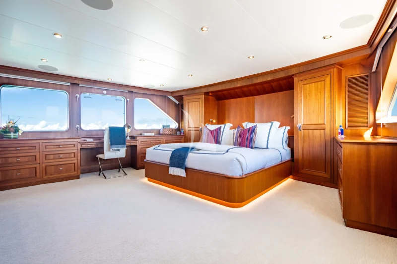 On-deck Master Stateroom w/king-sized bed