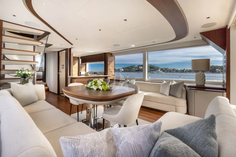 M/Y KORA Main Salon & Dining