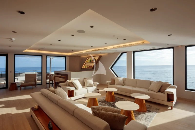 Main salon lounge and bar