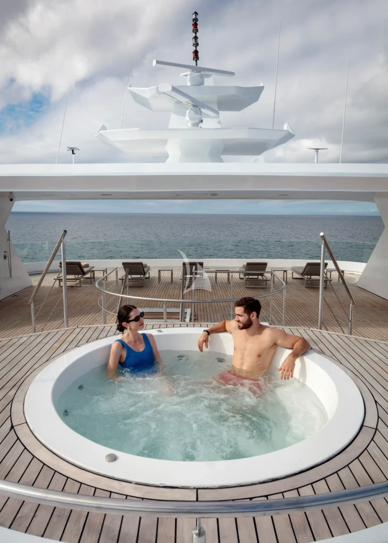 Jacuzzi hot tub on sky deck