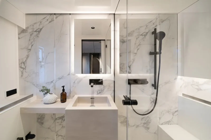 Bathroom and separate shower