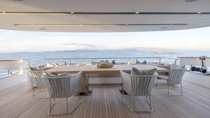 Upper deck dining table 