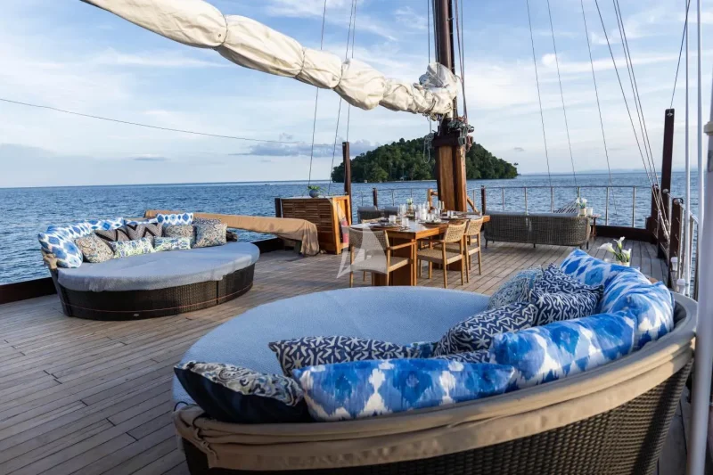 The Sky deck lounging area 