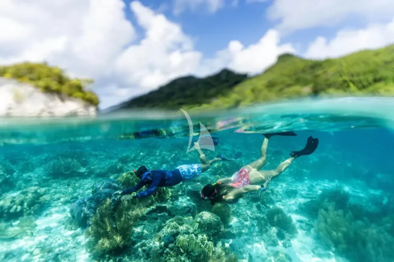 Snorkelling in warm waters year-round