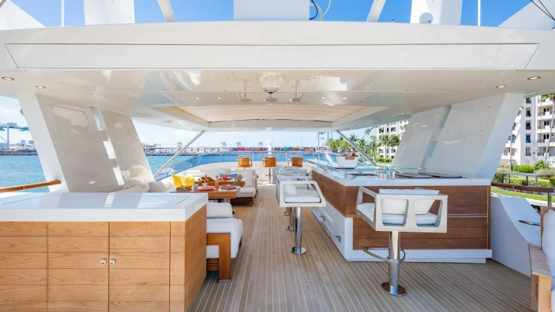 Sun deck - view fwd