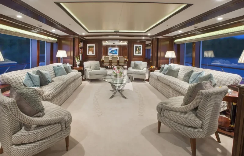 Main deck saloon - looking forward