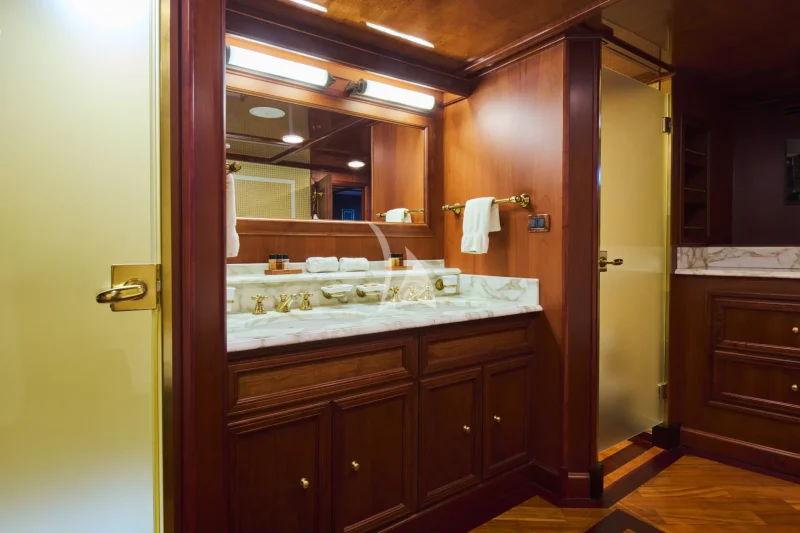 Lower deck owner's bathroom