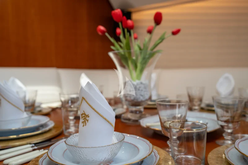Main Salon dining table