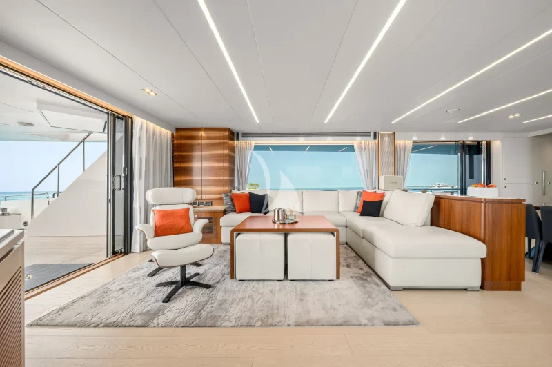 Main Salon through Aft deck