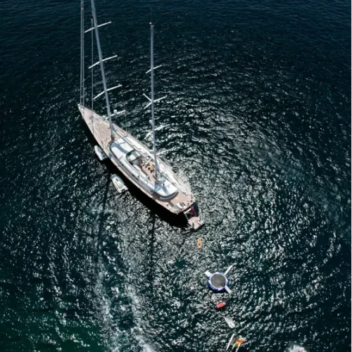 At anchor with toys out