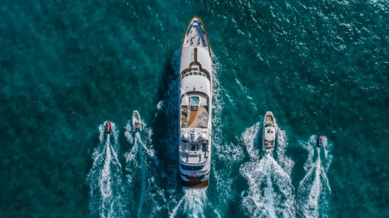 Profile with toys from above