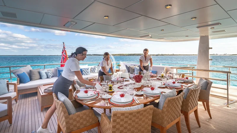 Bridge deck aft dining