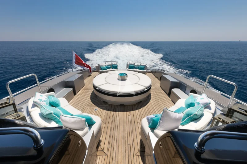 M/Y LAUREN V Seating Aft Sundeck
