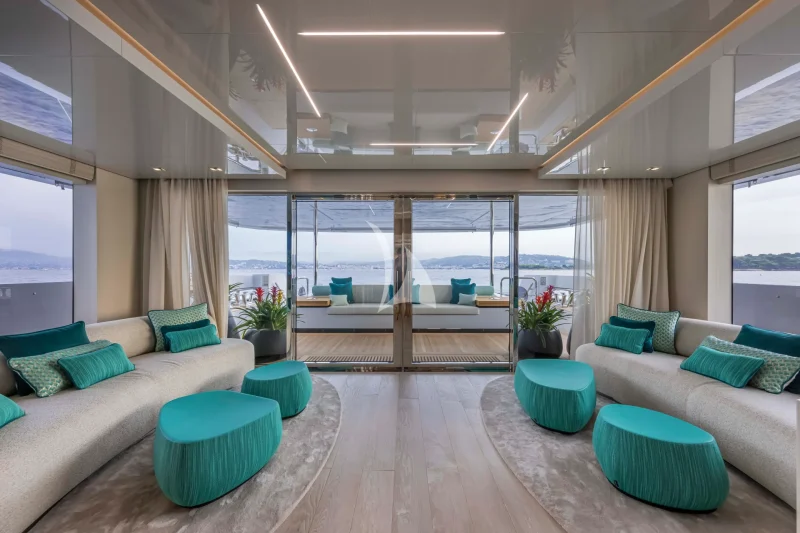 Main salon looking aft