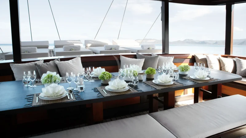 Main deck dining table